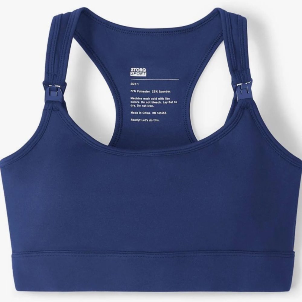 Storq sports bra nursing navy (size 2)